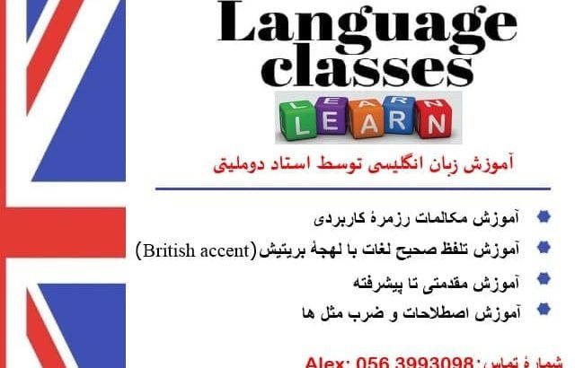 آموزش زبان انگلیسی توسط استاد دوملیتی،امارات